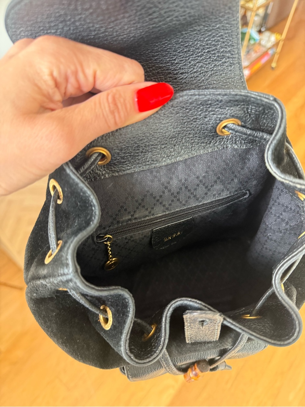 Gucci Mini Bamboo Suede Backpack - Picture 12 of 12